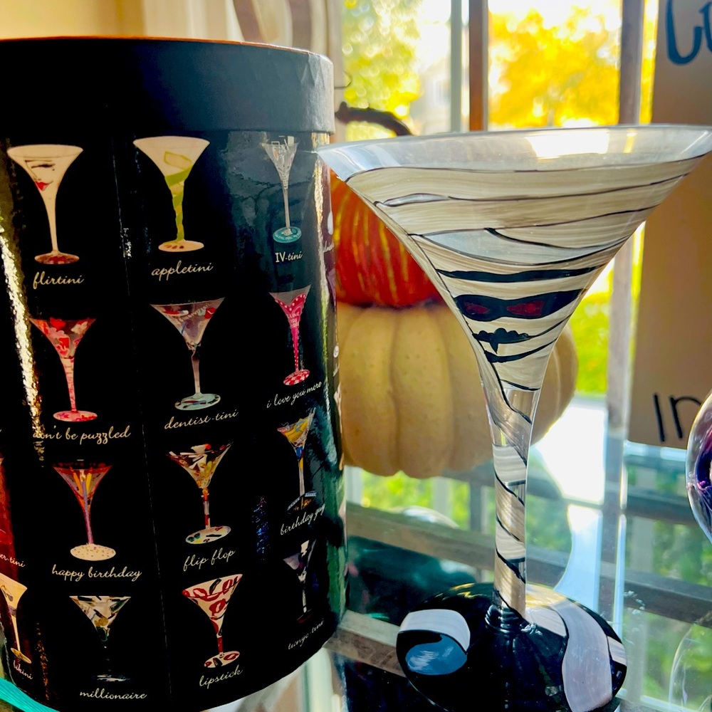 Lolita “Love My Martini” Glass. Mummy- tini with Box